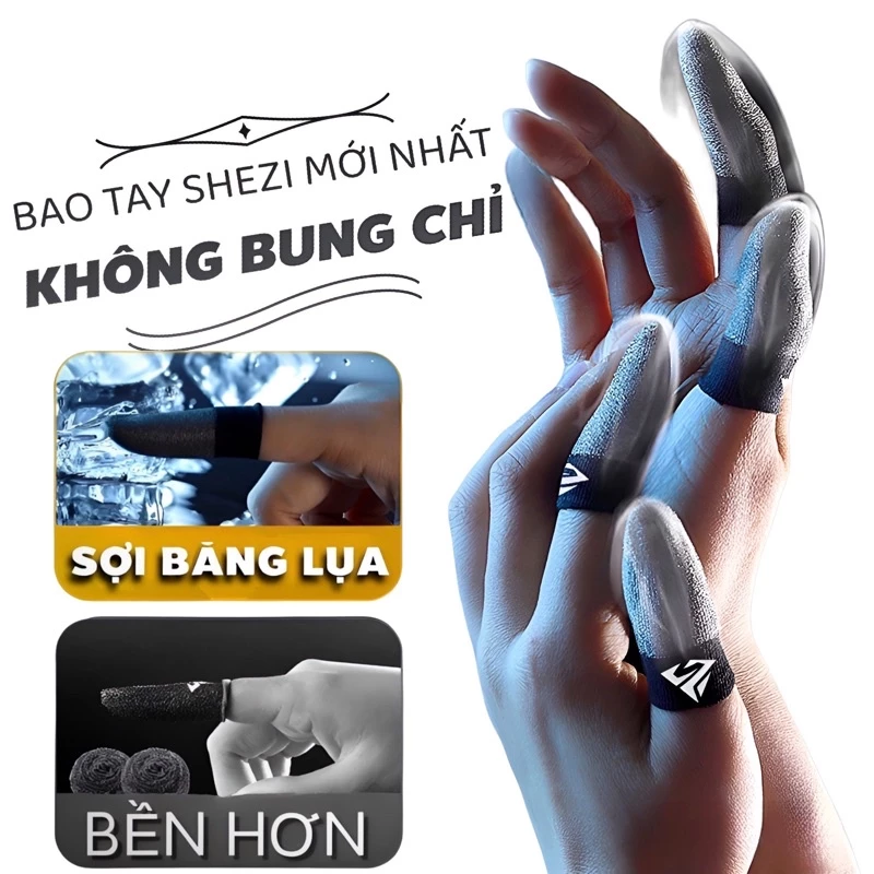 Bao tay chơi game chống mồ hôi sợi băng lụa 24 kim cao cấp